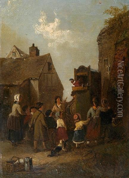 The Punch And Judy Show Oil Painting - Edward Robert Smythe