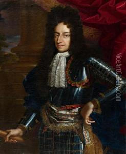 Portrait Of The Future King William Iii Of Greatbritain.1674/1677. Oil Painting - Benedetto Gennari