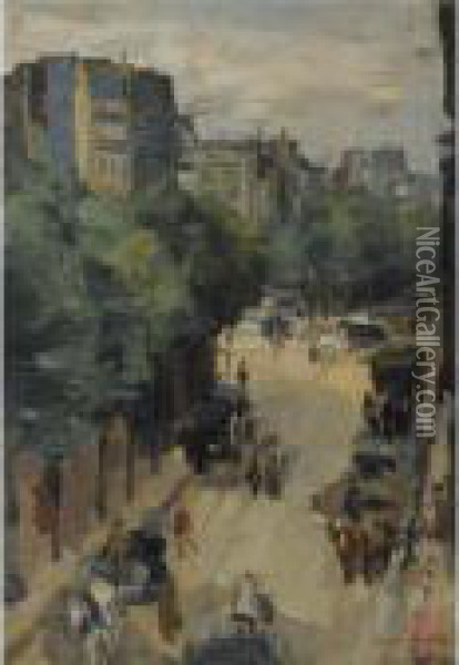 A Street Scene In Paris Oil Painting - Isaac Israels