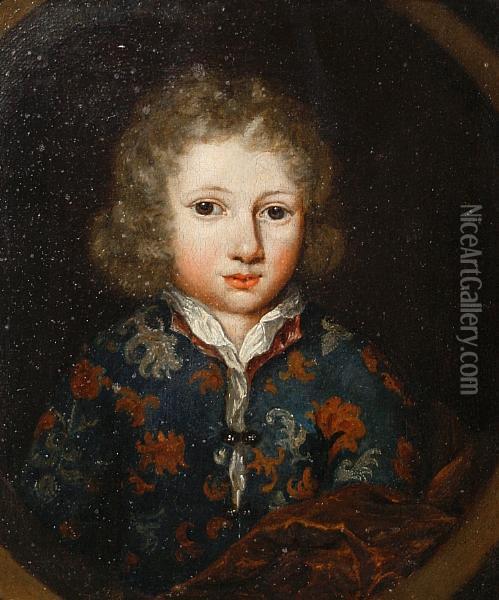Portrait Of A Young Boy Oil Painting - Caspar Netscher
