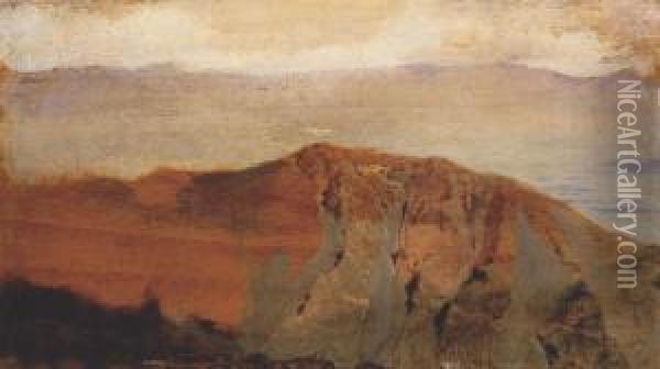 Mount Vesuvius Oil Painting - Giuseppe de Nittis