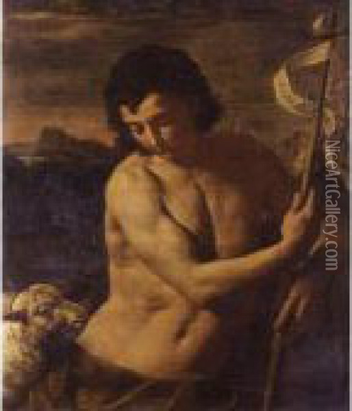 Saint John The Baptist Oil Painting - Guido Reni