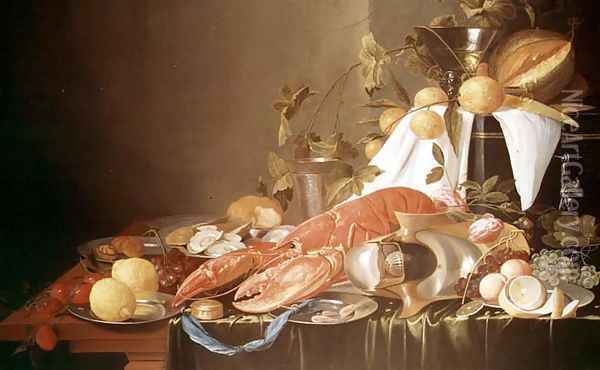 Banquet Still Life Oil Painting - Joris Van Son