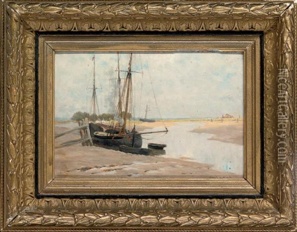 Low Tide Oil Painting - Clement Lambert