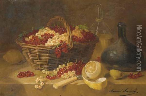 Groseilles Et Citrons Oil Painting - Alphonse de Neuville