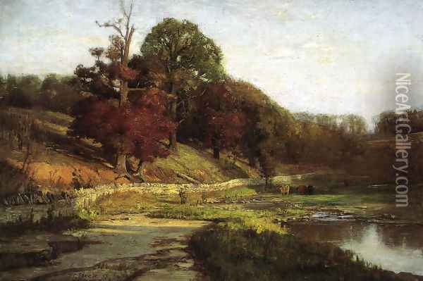 The Oaks of Vernon Oil Painting - Theodore Clement Steele