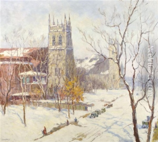 Winter Afternoon Oil Painting - Jess Hobby