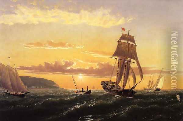 Sunrise on the Bay of Fundy Oil Painting - William Bradford