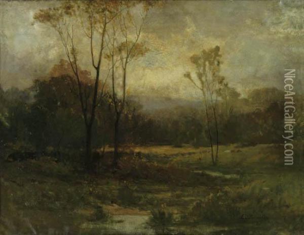 Rhode Island Landscape Oil Painting - Edward Mitchell Bannister