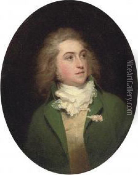 Portrait Of Lieutenant Paul Sandby Oil Painting - Sir William Beechey