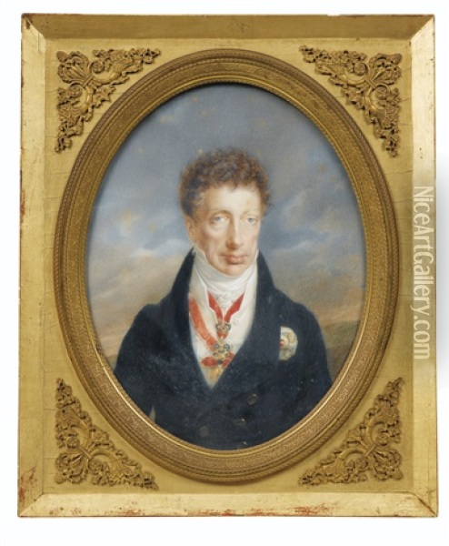 Charles, Archiduc D'autriche, Duc De Teschen (1771-1837), Vers 1823 Oil Painting - Friedrich Johann Gottlieb (Franz) Lieder