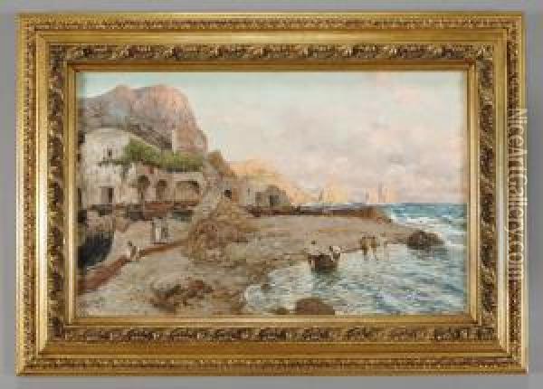Capri Oil Painting - Giuseppe Giardiello
