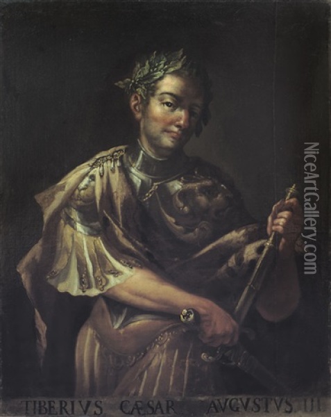 Ritratto Dell'imperatore Tiberio Cesare Augusto Oil Painting - Pietro Francesco Guala
