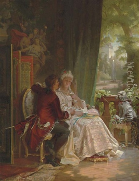 Romance Oil Painting - Carl Herpfer