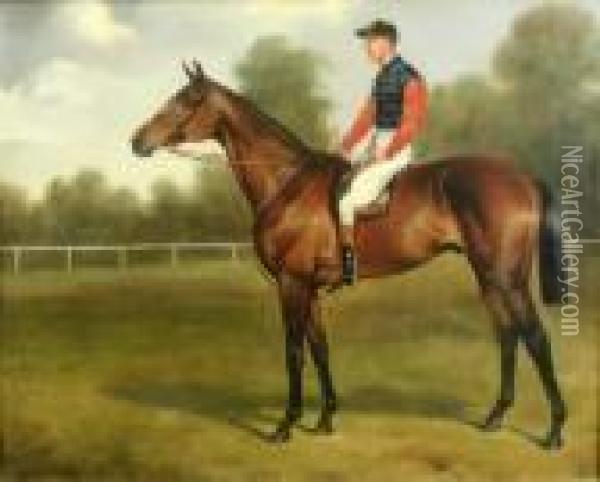 Persimmon With Jockey Up Oil Painting - John Arnold Wheeler