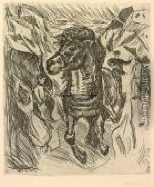 Galloperende Hest Oil Painting - Edvard Munch