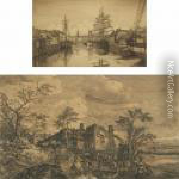 L'abreuvoir Flamande Oil Painting - Pieter Wouwermans or Wouwerman