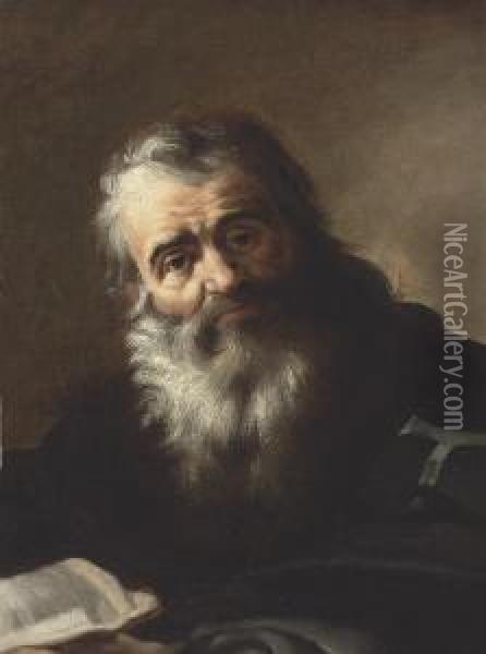 Saint Anthony Abbot Oil Painting - Claude Vignon