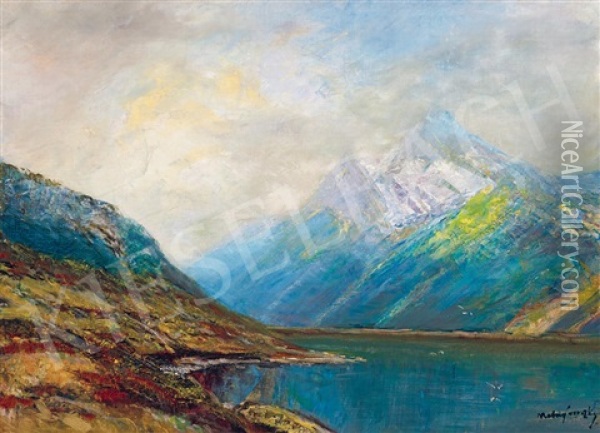 Tarn In The High Tatras Oil Painting - Laszlo Mednyanszky