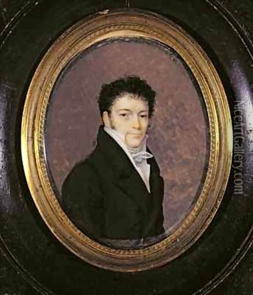 Portrait Miniature of a Gentleman Oil Painting - Joseph Bordes
