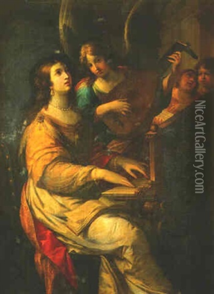 Sainte Cecile Oil Painting - Giovanni Bilivert