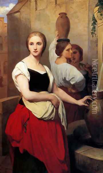 Margaret At The Fountain Oil Painting - Ary Scheffer