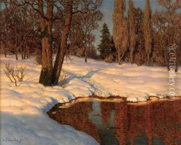 Paysage De Neige Oil Painting - Ivan Fedorovich Choultse