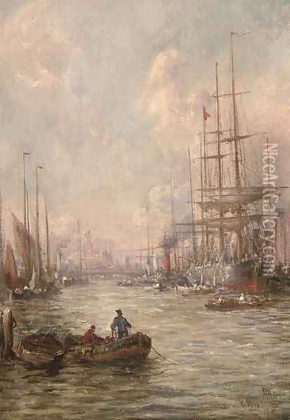 At Poole, Dorset Oil Painting - William Edward Webb