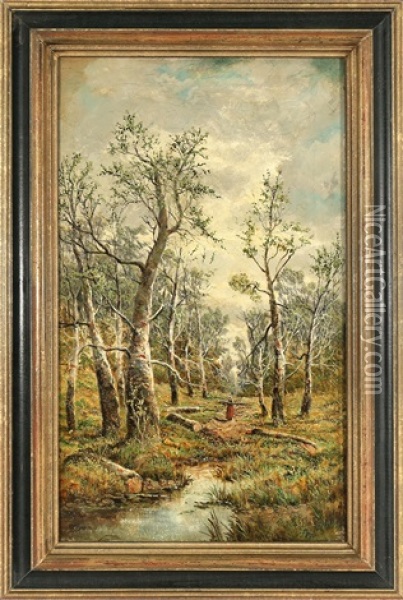 Gathering Wood Oil Painting - William Mason Brown