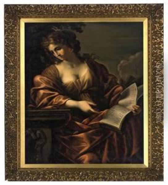 The Cumean Sybil Oil Painting - Giovanni Francesco Romanelli