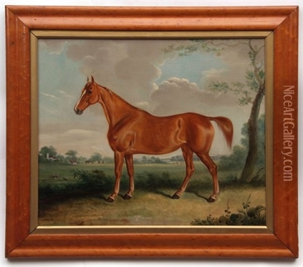 Horse In Landscape Oil Painting - Cornelius Jason Walter Winter