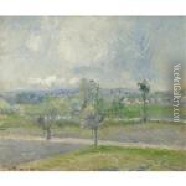 Effet De Pluie Au Valhermeil, Auvers-sur-oise Oil Painting - Camille Pissarro