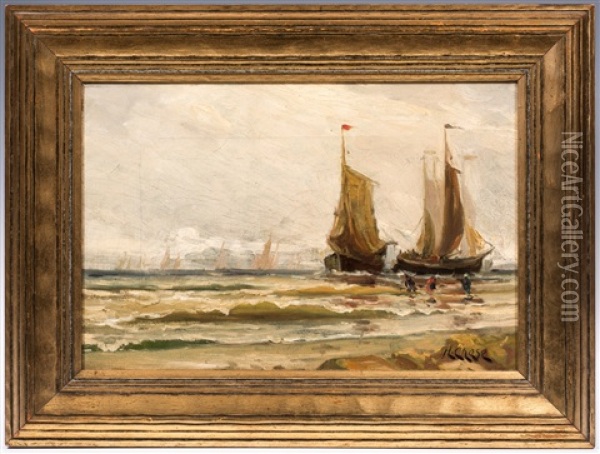 Maritime Scene Oil Painting - Henry Chase