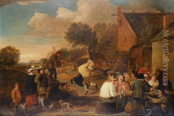 La Fete De Village Oil Painting - Matheus van Helmont