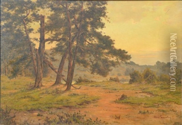 Landscape With Old Pines Oil Painting - Albert Gosselin