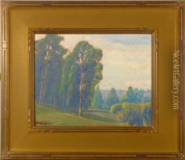 Eucalyptus Landscape Oil Painting - Benjamin Chambers Brown