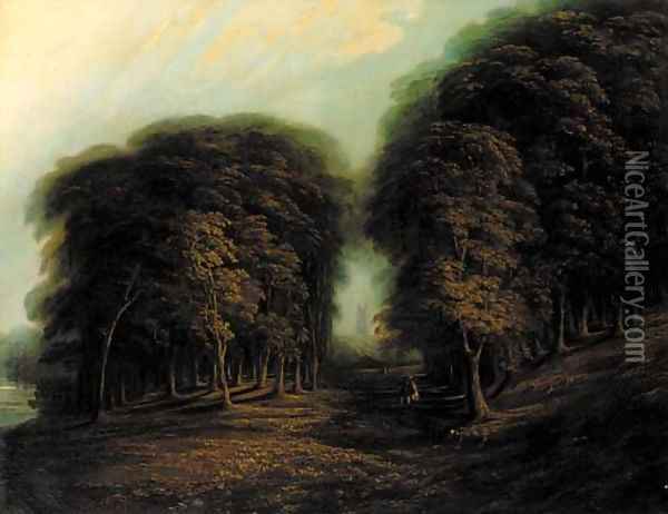 Old Darley Grove Oil Painting - Thomas Webster