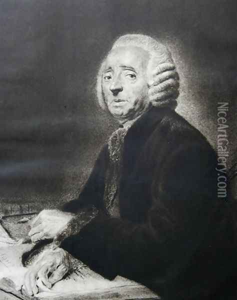 Denis Diderot Oil Painting - Jean-Baptiste Perroneau