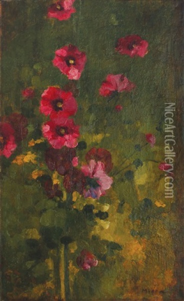 Floral Panel Oil Painting - George Demetrescu Mirea