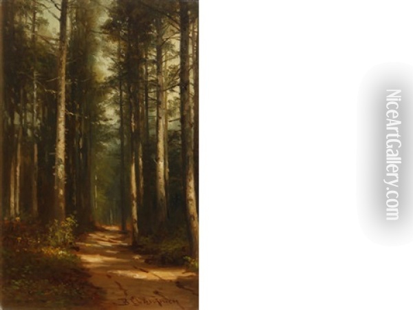 Path Through The Forest Oil Painting - Benjamin Champney