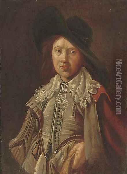 Portrait of a gentleman Oil Painting - Jan Miense Molenaer