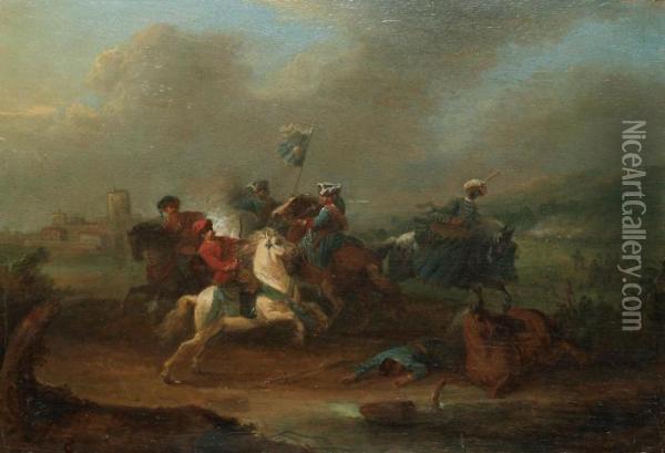 Kavalleribatalj Oil Painting - Karel Van Breydel (Le Chevalier)
