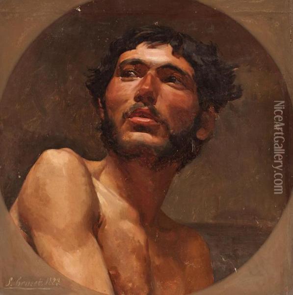 Academia Masculina Oil Painting - Sebastien Cruset