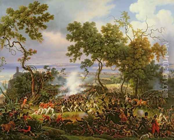 The Battle of Chiclana Oil Painting - Louis Lejeune