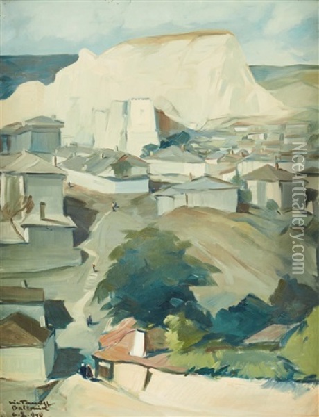 View Over The Town Of Balchik Oil Painting - Nicolae Tonitza