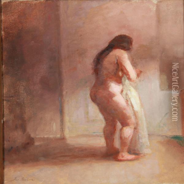 Nude With Back Turned Oil Painting - Julius Paulsen