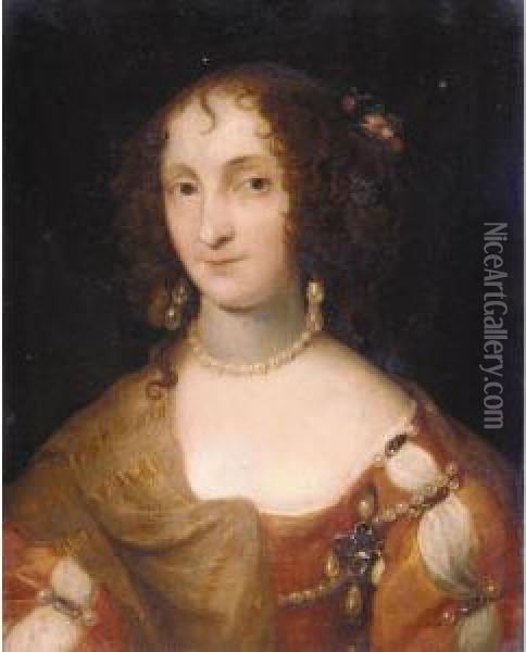 Portrait Of A Lady, Said To Be The Duchess Of Lennox Oil Painting - Theodore Russell