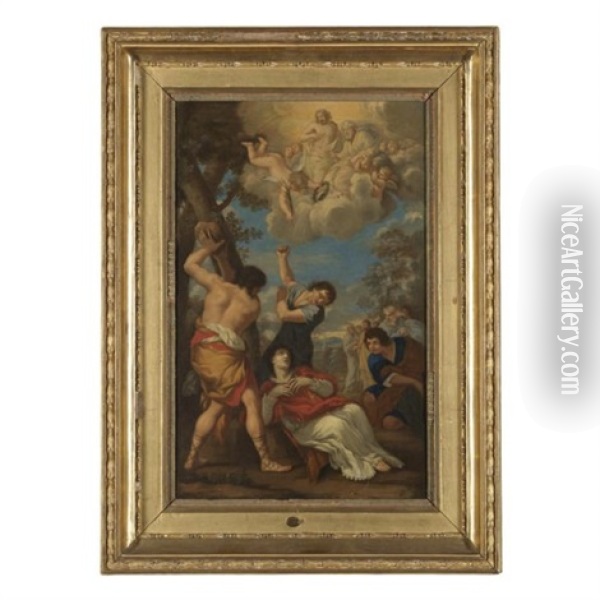 The Stoning Of St. Stephen Oil Painting - Pietro da Cortona