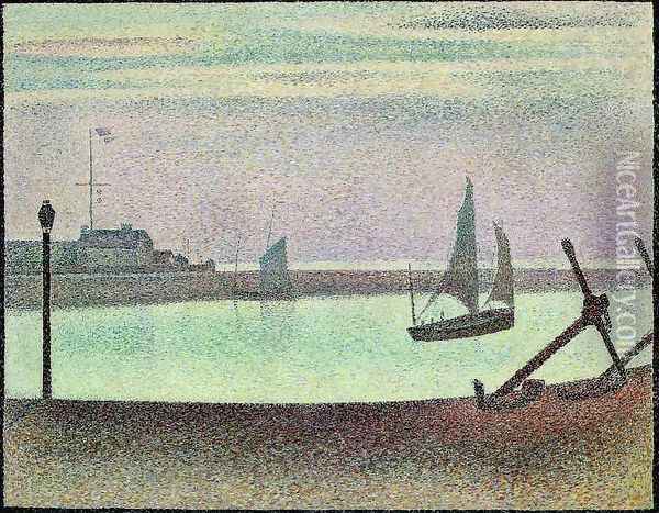 The Channel at Gravelines, Evening Oil Painting - Georges Seurat