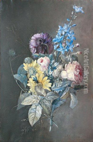 Bleuets, Marguerite Etrose Oil Painting - Pierre-Joseph Redoute